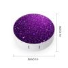 Meaudiwes Men's Daily Leak Proof Contact Lens Box Holder With Mirror Contact Lens Case Beautiful Dark Purple Shining Glitter Sparkles Pattern view 2