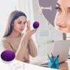 Meaudiwes Men's Daily Leak Proof Contact Lens Box Holder With Mirror Contact Lens Case Beautiful Dark Purple Shining Glitter Sparkles Pattern view 4