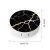 Meaudiwes Fashion Container Soak Storage Kit Contact Lens Case Box Holder With Mirror Black Marble Gold Texture view 2