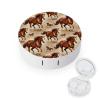 Meaudiwes Makeup Contact Lens Case With Mirror Leak Proof Contact Lens Box Holder For Women Men Horse view 1