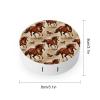 Meaudiwes Makeup Contact Lens Case With Mirror Leak Proof Contact Lens Box Holder For Women Men Horse view 2