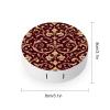 Daily Leak Proof Contact Lens Box Holder With Mirror Contact Lens Case For Women Men Flower Maroon Gold Floral Classy Burgundy Antique view 2