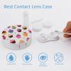 Meaudiwes Makeup Contact Lens Case With Mirror Leak Proof Contact Lens Box Holder For Women Men Sunmmer Colorful Ice Cream Cake view 3
