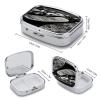 Skate Boards Pill Box 2 Compartment Small Square Pills Case Portable for Pocket Pill Organizer Travel Metal Pill Holder for Office Home Vitamin Medicine Fish Oil view 2