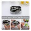 Skate Boards Pill Box 2 Compartment Small Square Pills Case Portable for Pocket Pill Organizer Travel Metal Pill Holder for Office Home Vitamin Medicine Fish Oil view 4