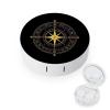Meaudiwes Cute Contact Lens Case Kit With Mirror Daily Portable Soak Storage Kit For Daily Makeup Ancient Viking Vegvisir Art Wind Rose Magic Navigation Gold Compass view 1