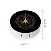 Meaudiwes Cute Contact Lens Case Kit With Mirror Daily Portable Soak Storage Kit For Daily Makeup Ancient Viking Vegvisir Art Wind Rose Magic Navigation Gold Compass view 2