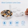 Meaudiwes Cute Daily Leak Proof Contact Lens Contact Lens Case For Home & Travel Cute Cats view 3