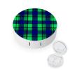 Meaudiwes Fashion Container Soak Storage Kit Contact Lens Case Box Holder With Mirror Blue Green Scottish Tartan Plaid view 1