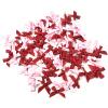 100PCS Pink Red Polka Dot Grosgrain Ribbon Bows, Mini Premade Dotted Bowknots, 0.35Inch Classic Fabric Bows for DIY Crafts Gift Wrapping Valentine Wedding Sewing Scrapbooking Party Decor Accessories view 3
