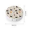Meaudiwes Makeup Contact Lens Case With Mirror Leak Proof Contact Lens Box Holder For Women Men Beige Cat view 2
