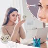 Meaudiwes Makeup Contact Lens Case With Mirror Leak Proof Contact Lens Box Holder For Women Men Beige Cat view 4