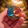 1 Week Sober Sobriety Coin Recovery Milestone Token with Tree of Life Design, Double Sided Inspirational Challenge Coin (1 Month) view 2
