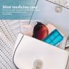 BELLIFFY Travel Organizer Small Airtight Pill Box Portable Sealed Medicine Holder Compact Tiny Case for Travel Health Care Medication Storage view 3
