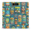 Colorful Tiki Mask Pattern Scale for Body Weight Highly Accurate Digital Bathroom Body Scale Digital Bathroom Scales for People Anti-Slip Large LCD Display Smart Scales view 1