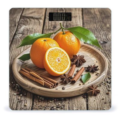 Oranges and Spices Scale for Body Weight Highly Accurate Digital Bathroom Body Scale Digital Bathroom Scales for People Anti-Slip Large LCD Display Smart Scales