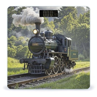 Steam Train Scale for Body Weight Highly Accurate Digital Bathroom Body Scale Digital Bathroom Scales for People Anti-Slip Large LCD Display Smart Scales