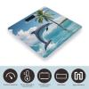 Dolphins and Palm Trees Scale for Body Weight Highly Accurate Digital Bathroom Body Scale Digital Bathroom Scales for People Anti-Slip Large LCD Display Smart Scales view 3