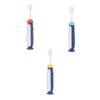 Hemobllo 3pcs Manual Toothbrush Set with Soft Bristles Cartoon Design for Ages 3-12, Mild Teeth Cleaning, (Blue, Yellow, Red) for Oral Care Random Color view 1