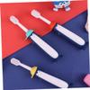 Hemobllo 3pcs Manual Toothbrush Set with Soft Bristles Cartoon Design for Ages 3-12, Mild Teeth Cleaning, (Blue, Yellow, Red) for Oral Care Random Color view 4