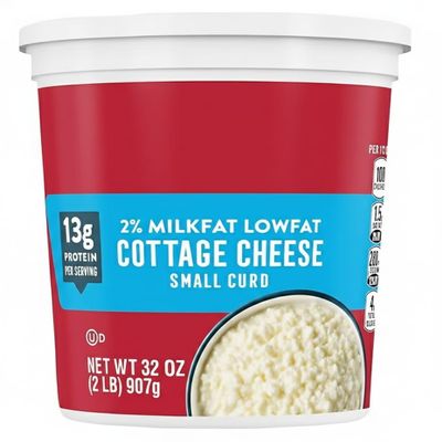 Small Curd 2% Milkfat Cottage Cheese , delicious, creamy, and packed with protein. Enjoyed on its own, as a side dish, a snack or an ingredient in a variety of recipes, low fat cheese is extremely versatile , Hand cut curds in a rich creamy dressing