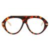 COTIA Fashion Pilot Reading Glasses for Women Men Square Vintage Eyeglasses Anti Blue Light Presbyopic Glasses (leopard, 0, x) view 1