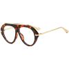 COTIA Fashion Pilot Reading Glasses for Women Men Square Vintage Eyeglasses Anti Blue Light Presbyopic Glasses (leopard, 0, x) view 2