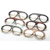 COTIA Fashion Pilot Reading Glasses for Women Men Square Vintage Eyeglasses Anti Blue Light Presbyopic Glasses (leopard, 0, x) view 3