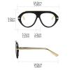 COTIA Fashion Pilot Reading Glasses for Women Men Square Vintage Eyeglasses Anti Blue Light Presbyopic Glasses (leopard, 0, x) view 4
