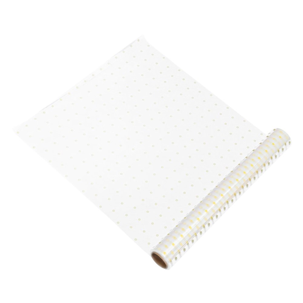 SOLUSTRE Gold Dot Flower Wrap Roll 40cm X 30m Waterproof Floral Packing Film Dustproof Bouquet Wrapping Sheet and Fresh Flowers