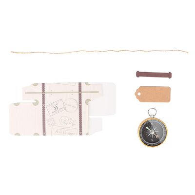 plplaaoo Wedding Favors Gift Box Set 20Pcs Mini Suitcase Candy Boxes with Compass Kraft Tags Elegant Travel Theme Decorations for Bridal Showers Birthday Parties Golden Rose Golden Optional (Gold)