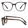 Firmoo Blue Light Blocking Glasses Reading Glasses Unisex Square Frame for Woman Man Adjustable Nose Pads Tortoise 0.5x view 2