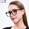 Firmoo Blue Light Blocking Glasses Reading Glasses Unisex Square Frame for Woman Man Adjustable Nose Pads Tortoise 0.5x view 3