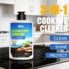 Glass Cooktop Cleaner & Polish Kit Heavy Duty Stove Top Cleaner with Scraper & Scrubbing Pad, Removes Burnt-On Food, Grease & Tough Stains, Safe for Induction, Electric & Ceramic Cooktops 8.8 oz view 2