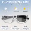 BLOEXCLU Photochromic Reading Glasses for Men TR90 Sport Anti Glare UV Ray Filter Readers Women (Black & Blue & transparent, 3, x) view 3