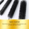 10 Pcs Straw Cleaning Brushes Set, Reusable Nylon Straw Cleaner Brushes with Keyring, Multiple Sizes for Stainless Steel Straws, Tumblers, Water Bottles, Pipes, and More - Black view 3