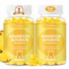 Magnesium Glycinate Gummies 2 Bottles, Sugar-Free for Adults & Kids, Magnesium Gummies for Sleep, Stress & Muscle Relief, Supports Bone & Nerve Health, Vegan, Pectin-Based, Pineapple Flavor view 1
