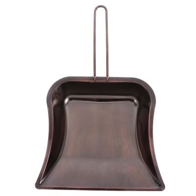 AUTSUPPL Mini Stainless Steel Dustpan with Long Handle, Wide Lip Desktop Metal Dust Pan for Industrial and Garage Cleaning, Silver Compact Dust Shovel for Workshop and Home Use