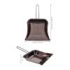 AUTSUPPL Mini Stainless Steel Dustpan with Long Handle, Wide Lip Desktop Metal Dust Pan for Industrial and Garage Cleaning, Silver Compact Dust Shovel for Workshop and Home Use view 2