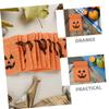 ERINGOGO Halloween Drawstring Burlap Bags Set 50pcs Orange Pumpkin Design Small Candy Treat Bags for Halloween Party Favors and Snack Packaging view 3
