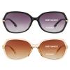 JM 2 Pack Bifocal Reading Sunglasses for Women, Fashion Oversized Sun Readers UV400 Protection Spring Hinges +2.75(Black&Brown) view 3