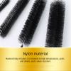 12 Pcs Reusable Nylon Straw Cleaning Brushes Set with Keyring, Multi-Size Brushes for Stainless Steel Straws, Tumblers, Bottles & More - Black view 4