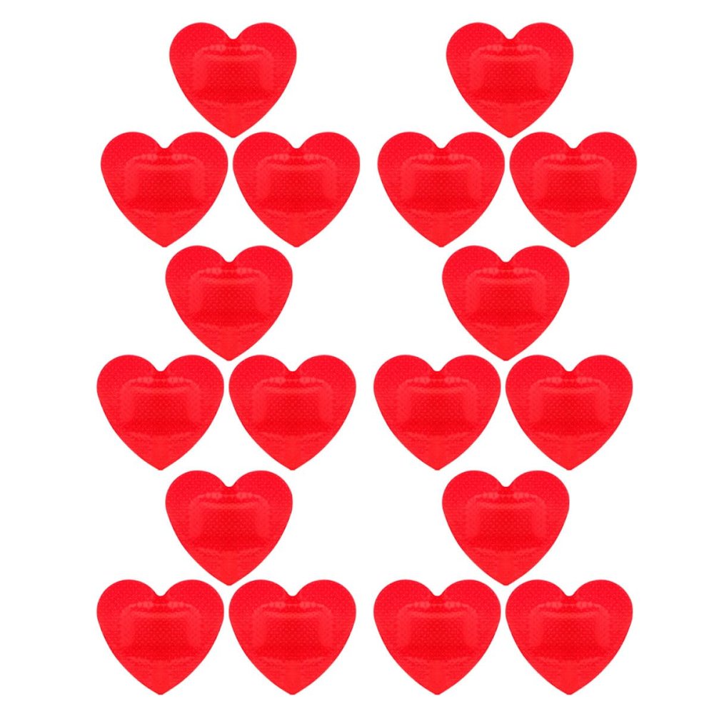 CATIEBYE 20pcs Heart Shaped Bandages Waterproof Breathable Small Adhesive Bandages for First Aid Patch