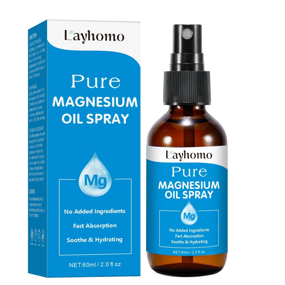 Pure Magnesium Oil Spray, Magnesium Spray for Sleep, Magnesium Oil for Feet, Topical Magnesium Soothing Sore Muscles, Relaxing Leg Cramps Pain, Easy to Absorb and Sooth, Care Gifts for Men Women Kids