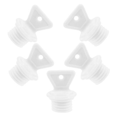 Healeved 5pcs Leakproof Hot Water Bottle Seal Replacement Caps White Silicone Stoppers for Hot Water Bags