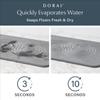 Dorai Home Stone Bath Mat - Premium Diatomaceous Earth Bath Floor Mats with Non-Slip Base, Fast-Drying Modern Shower Mat for Bathroom | Zen Ash - 23.6"x15.4" view 2