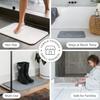 Dorai Home Stone Bath Mat - Premium Diatomaceous Earth Bath Floor Mats with Non-Slip Base, Fast-Drying Modern Shower Mat for Bathroom | Zen Ash - 23.6"x15.4" view 3