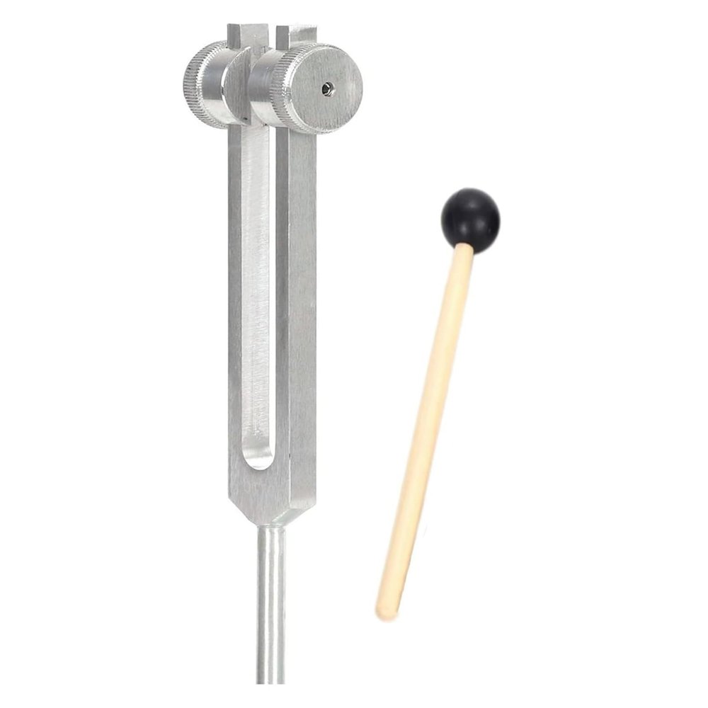 Healing Tuning Fork Set, 128/64Hz Sound Therapy Instrument with Hockey Puck Activator for Chakra, Reiki, Yoga & Energy Balancing(64Hz)