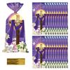 100 Pieces Easter Candy Bags He Is Risen Cellophane Treat Religious Christian Goodie Bags with Twist Ties for Easter Party Favors Supplies view 1