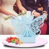 100PCS Wedding Favor Sugar Boxes, Butterfly Candy Chocolate Gift Boxes for Weddings Birthday Party Decor, Rustic Paper Boxes for Alpenliebe Dove Chocolates, DIY Assembly (Blue) view 2